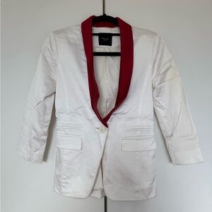 Smythe White Blazer with Red Trim